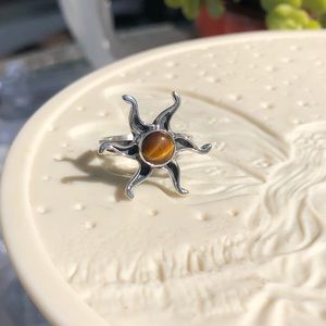 Tigers Eye Sterling Silver Ring Sz 6.5